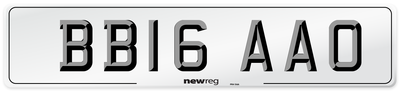 BB16 AAO Number Plate from New Reg